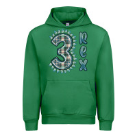 Emerald 3 rex green dinosaur Urban Hoodie - MaliasSmallBusiness