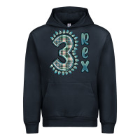 Navy 3 rex green dinosaur Urban Hoodie - MaliasSmallBusiness