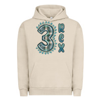Pigment French Oak 3 rex green dinosaur Urban Hoodie - MaliasSmallBusiness