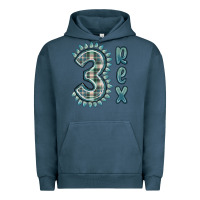 Pigment Midnight Navy 3 rex green dinosaur Urban Hoodie - MaliasSmallBusiness