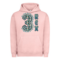 Pigment Salmon 3 rex green dinosaur Urban Hoodie - MaliasSmallBusiness