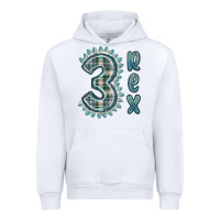 White 3 rex green dinosaur Urban Hoodie - MaliasSmallBusiness