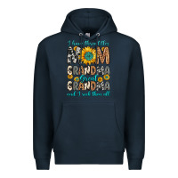 Navy i have three tittles mom grandma great grandma Premium Hoodie - Zillion Design Studio