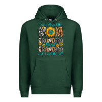 Sports Green i have three tittles mom grandma great grandma Premium Hoodie - Zillion Design Studio