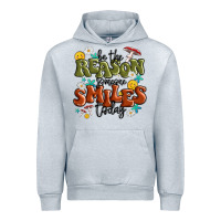 Heather Grey be the reason someone smiles today Urban Hoodie - MaliasSmallBusiness