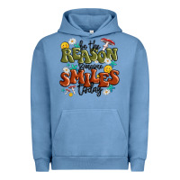 Pigment Pebble Blue be the reason someone smiles today Urban Hoodie - MaliasSmallBusiness