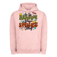Pigment Salmon be the reason someone smiles today Urban Hoodie - MaliasSmallBusiness