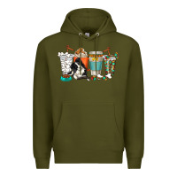 Army Green alaskan border collie dog coffee cups Premium Hoodie - texasbilliewilder