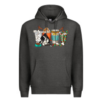 Charcoal Heather alaskan border collie dog coffee cups Premium Hoodie - texasbilliewilder