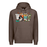 Coffee alaskan border collie dog coffee cups Premium Hoodie - texasbilliewilder