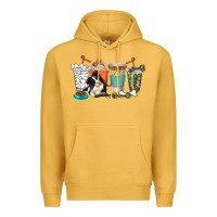 Mustard alaskan border collie dog coffee cups Premium Hoodie - texasbilliewilder