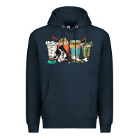 Navy alaskan border collie dog coffee cups Premium Hoodie - texasbilliewilder