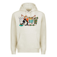 Oatmeal Heather alaskan border collie dog coffee cups Premium Hoodie - texasbilliewilder