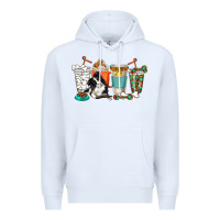 White alaskan border collie dog coffee cups Premium Hoodie - texasbilliewilder