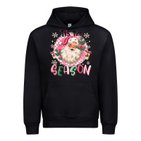Black pink santa 'tis the season Urban Hoodie - MaliasSmallBusiness