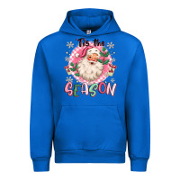 Cobalt pink santa 'tis the season Urban Hoodie - MaliasSmallBusiness