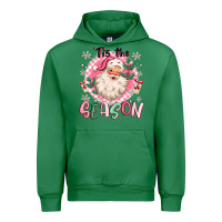 Emerald pink santa 'tis the season Urban Hoodie - MaliasSmallBusiness