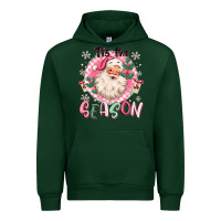 Forest Green pink santa 'tis the season Urban Hoodie - MaliasSmallBusiness