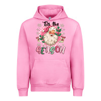 Fuchsia Pink pink santa 'tis the season Urban Hoodie - MaliasSmallBusiness