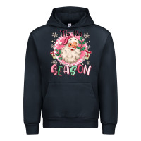 Navy pink santa 'tis the season Urban Hoodie - MaliasSmallBusiness