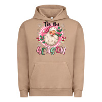 Pigment Burro pink santa 'tis the season Urban Hoodie - MaliasSmallBusiness
