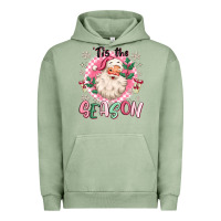 Pigment Oil Green pink santa 'tis the season Urban Hoodie - MaliasSmallBusiness