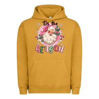 Pigment Peanut Butter pink santa 'tis the season Urban Hoodie - MaliasSmallBusiness