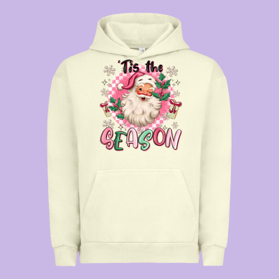 Urban Hoodie pink santa 'tis the season