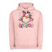 Pigment Salmon pink santa 'tis the season Urban Hoodie - MaliasSmallBusiness