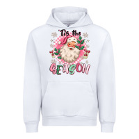 White pink santa 'tis the season Urban Hoodie - MaliasSmallBusiness