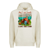 Oatmeal Heather ain t no doubt i love this land Premium Hoodie - texasbilliewilder