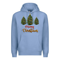 Colony Blue merry christmas trees Premium Hoodie - RanaPortraitStore