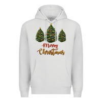 Dove Grey merry christmas trees Premium Hoodie - RanaPortraitStore