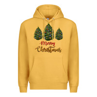 Mustard merry christmas trees Premium Hoodie - RanaPortraitStore