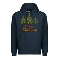 Navy merry christmas trees Premium Hoodie - RanaPortraitStore