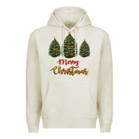 Oatmeal Heather merry christmas trees Premium Hoodie - RanaPortraitStore