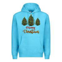 Ocean Blue merry christmas trees Premium Hoodie - RanaPortraitStore