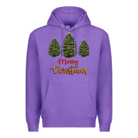 Purple merry christmas trees Premium Hoodie - RanaPortraitStore