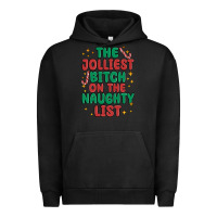 Pigment Black the jolliest bitch on the naughty list Urban Hoodie - MaliasSmallBusiness