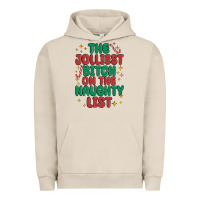 Pigment French Oak the jolliest bitch on the naughty list Urban Hoodie - MaliasSmallBusiness