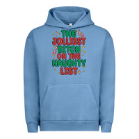 Pigment Pebble Blue the jolliest bitch on the naughty list Urban Hoodie - MaliasSmallBusiness
