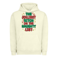 Pigment Pistachio the jolliest bitch on the naughty list Urban Hoodie - MaliasSmallBusiness