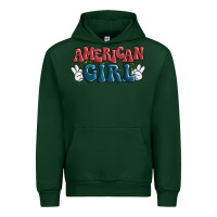 Forest Green american girl Urban Hoodie - MaliasSmallBusiness