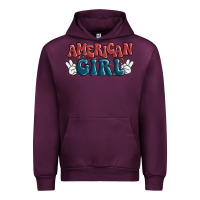 Mauve Wine american girl Urban Hoodie - MaliasSmallBusiness