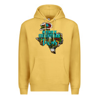 Antique Gold Merry Christmas Texas Map Premium Hoodie - RanaPortraitStore