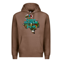 Chestnut Merry Christmas Texas Map Premium Hoodie - RanaPortraitStore