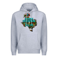 Heather Grey Merry Christmas Texas Map Premium Hoodie - RanaPortraitStore