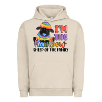 Pigment French Oak i'm the rainbow sheep of the family Urban Hoodie - MaliasSmallBusiness