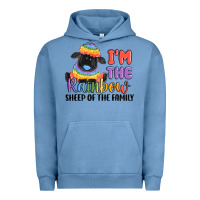 Pigment Pebble Blue i'm the rainbow sheep of the family Urban Hoodie - MaliasSmallBusiness