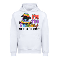 White i'm the rainbow sheep of the family Urban Hoodie - MaliasSmallBusiness